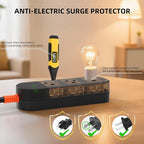 Surge Protector Power Strip, KPQ IPX6 Grade Waterproof Outdoor/Indoor Power Strip Weatherproof with 3 AC Outlets, 5FT Extension Cord, Wall Mountable for Home, Office, Camping