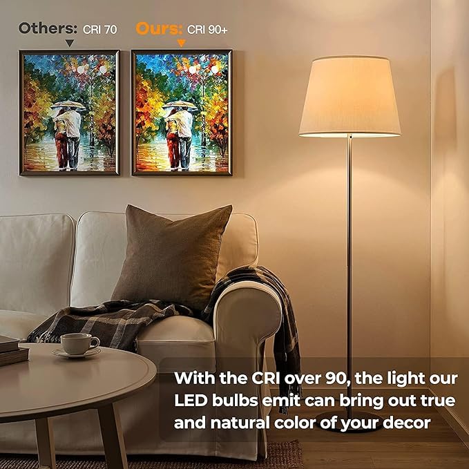 LEOOLS Dimmable G16.5 LED Bulbs,E26 Edison LED Light Bulbs,6W Equal 60 Watt Light Bulb,600lm,Amber Warm White 2700K,Globe Light Bulb for Pendant,Vintage LED Filament Edison Bulb With Decorative,6Pcs