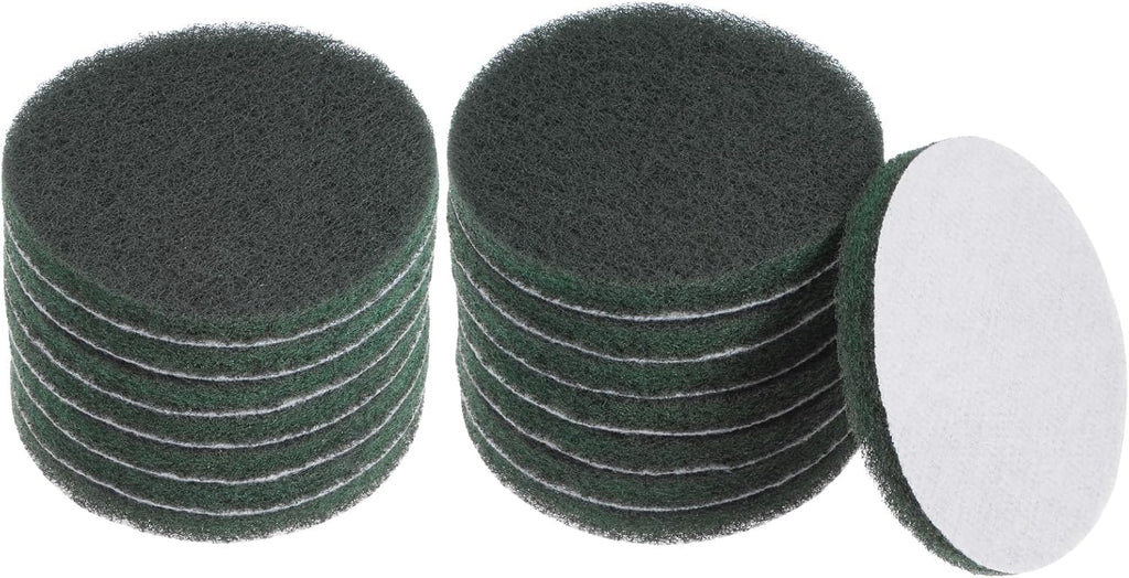 HARFINGTON 15pcs Drill Power Brush 4 Inch Tile Scrubber Scouring Pads 400-600 Grit for Bathroom Kitchen Household Cleaning