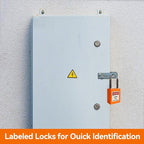 Lockout Tagout Locks Set - 10pcs Orange OSHA Compliant, Safety Padlocks for Electrical Lockout Tag Out Kits, Keyed Different