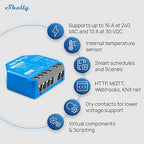 Shelly 1 Gen4 | Wi-Fi, Zigbee & Matter Smart Relay Switch with Dry Contacts, 1-Channel 16A | Home Automation | Alexa, SmartThings, Google Home, Apple HomeKit Compatible | Garage Door Opener (4 Pack)