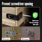 Door Lock Hasp Latch, 90 Degree Solid Iron Safety Packlock Clasp Hasp Lock Latch, Extra Thick Gate Lock Hasp with Screws Brushed Finish (2.24 inch)