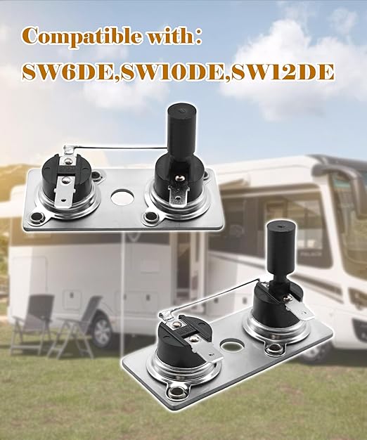 2-Pack RV Water Heater Thermostat Switch Compatible with Suburban 232306,RV Water Heater Parts 120V T-Stat/Limi SW6DE SW10DE SW12DE
