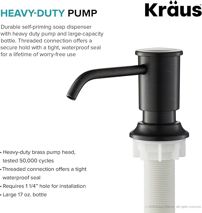 KRAUS Kitchen Soap and Lotion Dispenser in Oil Rubbed Bronze, KSD-80ORB