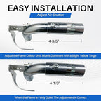 OEM 91638 Main Burner Tube for Atwood/Dometic RV Water Heaters 6 & 10 Gallon Tank, Adjustable Replacement Part with Replaceable Flame Deflector Disk