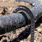 AAGUT 24” Rebar Ground Stakes (10pcs) Heavy Duty 1/2" J Hook Fence Anchors Curved Steel Garden Stake Yard Spikes with Sharp End for Camping Tent,Black Powder Coated