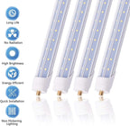 12-Pack 6FT 40W T8 LED Tube Light FA8 Single Pin Base Daylight White 6000k with Bright Dual-Row LED Chips 6 Foot LED Bulbs to Replace T8 T10 T12 Fluorescent Light, ETL Listed
