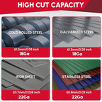 ARROW 8-inch Tin Snips for Cutting Metal Sheet, CR-V Steel Aviation Snips, High Leverage Labor-saving Metal Cutter, Straight Cut