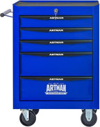 5-Drawer Steel Rolling Tool Cart with Wheels & Handle, Heavy-Duty Tool Chest Storage Cabinet for Garage and Workshop