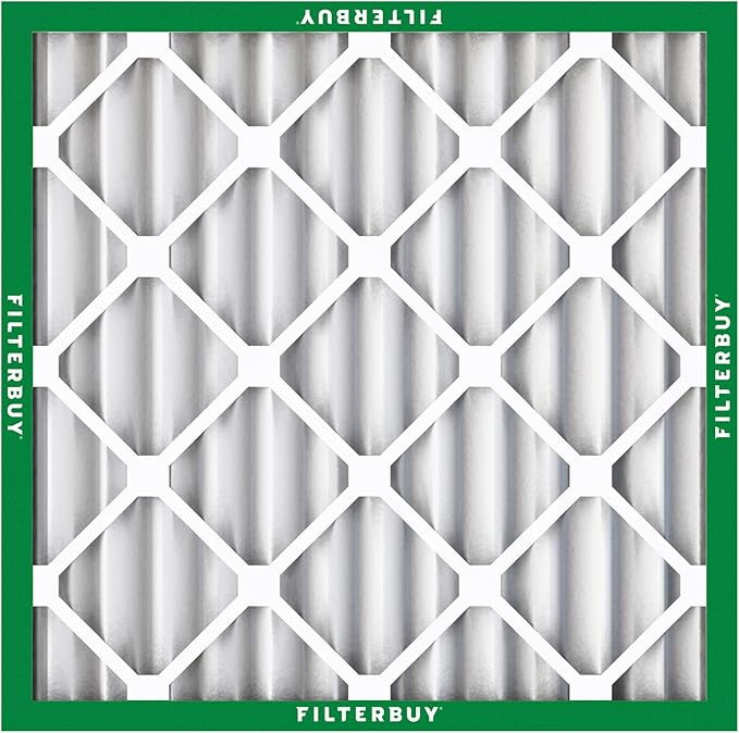 Filterbuy 16x16x2 Air Filter MERV 8 (MPR 700) Dust Defense Replacement (6-Pack), Electrostatic Pleated HVAC AC Furnace Filters, Made in USA (Actual Size: 15.50 x 15.50 x 1.75)
