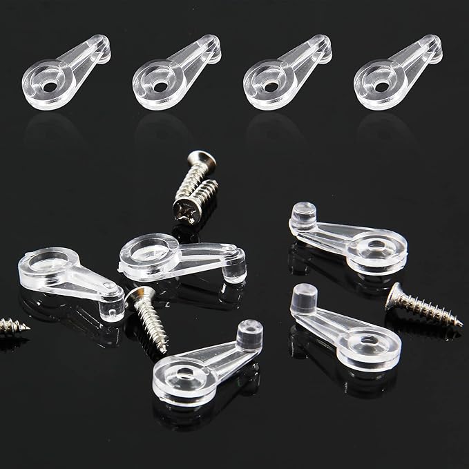 120 Pack Glass Window Retainer Clips - Clear Door Holder Cabinet Panel Bracket Screen Fixing Kit - Mirror Hanging Hardware for Vanity and Window Screen