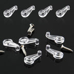 60 Pack Glass Window Clips Clear Retainer Clips, Glass Door Holder Cabinet Panel Bracket Screen Fixing Clips, Glass Door Retainer Kit Mirror Hanging Hardware for Vanity Mirror Window Screen