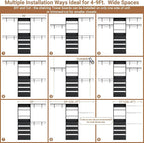 Aheaplus Closet System with Drawers Set of 2, Wood Closet Organizer System with 8 Hanging Rods & Top Shelves, Walk-in Closets Organizer Wardrobe Clothes Rack System, Cut Fits Spaces 4-9FT. Wide, Black