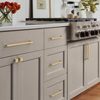 10 Pack 10"(256mm) Champagne Bronze Cabinet Pulls Kitchen Cabinet Drawer Handles Champagne Hardware for Cabinets Cupboard