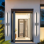 TODOLUZ 2-Pack 48-Inch LED Long Outdoor Wall Light Fixture, 35W IP65 Waterproof Exterior Linear Wall Mount Lighting, 5 Color Temperature Mode (3000K/3500K/4500K/5000K/6000K)