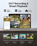 LongPlus 4K PoE Security Camera System, 12MP H.265+ 16CH NVR with 4TB HDD for 24-7 Recording, 8pcs Wired Home Security Camera System, Person Vehicle Pet Detection, CCTV for Businesses Home, LP8MEF8D1