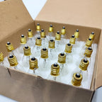 25 Pack Candle Light Bulbs, C26 Clear Torpedo Tip Candelabra Replacement Bulbs, 7 Watt Night Light Bulbs for Chandeliers, Electric Candle Lamp, C7/E12 Base