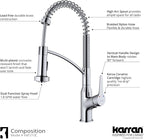 Karran Scottsdale Single-Handle Pull-Down Sprayer Kitchen Faucet in Chrome