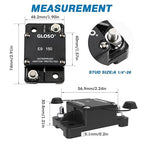 GLOSO Circuit Breaker E97 Auto Reset 90A Surfacce Mount Waterproof IP67 Marine Automotive Truck Hi-Amp (90A)