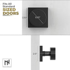 Mega Handles SUANA Dummy Door Knob for Hallway, Closet and Bathroom, Reversible Heavy Duty Design Door Knobs, Fits All Standard Door Sizes, Screws Included - Matte Black (2 Pack)
