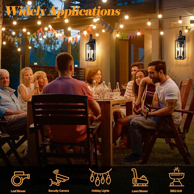 Porch Lights with GFCI Outlet, 19" Brown Dusk to Dawn Outdoor Wall Lantern 2-Light, Exterior Lighting Fixtures with GFCI Outlet Built-in, Waterproof Bronze Outdoor Wall Sconce for House, 1 Pack