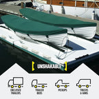 Pack of 50 Tarp Straps for Flatbed Trailers, 21" Long Natural Rubber Bungee Cord Tie-Downs Ideal for Securing Tarps, Canvases, Cargo in Cold Climates | Tie-Downs w/ Metal S-Hooks