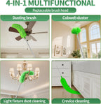 dusters for Cleaning extendable Long Handle，Webster Cobweb Duster with Extension Pole，Spider Web Remover Brush with Pole，Outdoor Web Cleaner Outside for use on Ceilings, cabinets, Walls, Light