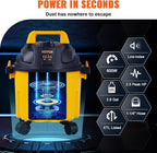 VEVOR Shop Vac Wet and Dry Vacuum Cleaner 2.6 Gallon 2.5 Peak HP - Powerful Suction with Blower Function & Attachments 3-in-1 Crevice Nozzle - Perfect for Car Carpet Debris Pet Hair Black/Yellow