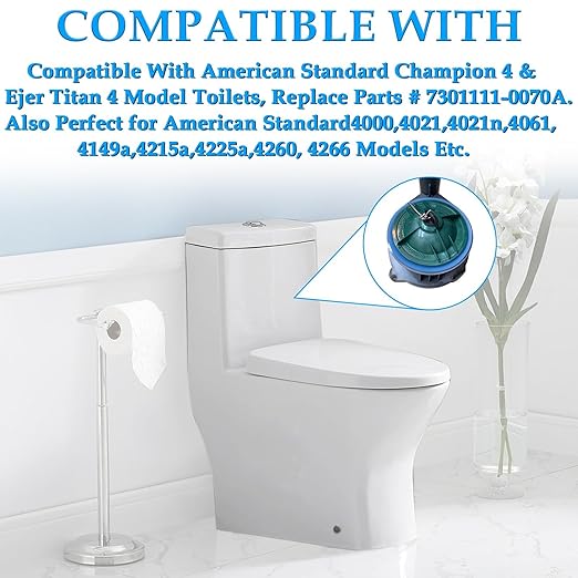 Flush Valve Seal for American Standard & Eljer Toilets, Upgraded Silicone Material 7301111-0070A American Standard Toilet Parts Replacement with O Rings for Champion 4 and Eljer Titan 4（2-Pack）