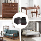 Ezprotekt 24 Pcs Extra Small Square Chair Leg Floor Protectors, Silicone Felt Furniture Pads, Dining Table Leg Caps Covers Protectors for Hardwood Floors No Scratches (S Fit: 0.55" - 0.75", Black)