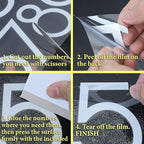 3 inch Reflective Mailbox Numbers Sticker (0-9, 5 Sets) Modern Number Vinyl Waterproof Number Self Adhesive Sticker for Signs, Door, Cars, Trucks, Home, Business, Address Number