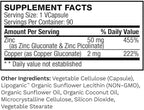 Lewis Labs Zinc Citrate 50mg Capsules - 90 Count, Immune Support, Metabolism, Skin Health, Acne, Energy