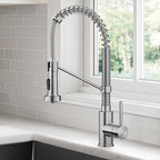KRAUS Bolden Commercial Style 2-Function Single Handle Pull Down Kitchen Faucet in Stainless Steel, KPF-1610SS