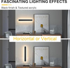 Aipsun 2 Pack Outdoor Wall Lights, Black LED Exterior Light Fixtures Wall Mount, Modern Porch Lights Wall Sconce, Long LED Linear Wall Lamp Outside Lighting for Garage, Front Door 3000K