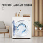 Elevon 1500W Portable Clothes Dryer, 3.5 cu.ft Electric Drying Machine for Laundry with Steel Tub for Apartment, Dorms, Compact Dryer for Small Space, Black/White