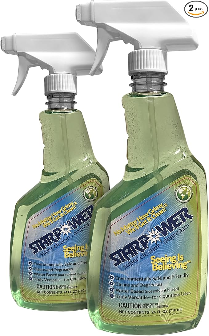 STARPOWER Heavy Duty All Purpose Multi Surface Grease, Oil, Grime Remover, 24 Ounces, Pack of 2