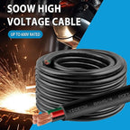 100ft 8/4 8 AWG Portable Power Cable (4 Conductor) - SOOW 600V 8 Gauge Electric Wire for Motor Leads, Portable Lights, Battery Chargers and Machinery - 4 Conductor - 100 Feet Electrical Cord