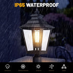 Large Outdoor Post Light Fixtures 21'' Lamp Post Light Fixture Black Finish Waterproof Anti-Rust Aluminum Pillar Outside Lighting for Walkway, Driveway, Patio, Porch