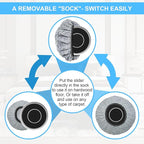 New Upgrade Furniture Sliders, Multi-Surface 3-in-1 Furniture Movers Sliders, Round Moving Pads with 8PCS 4.3" Carpet Sliders+4PCS Hard Floor Socks+1 Lifter, Protect Floor and Easily Move Furniture