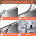 GSCIT Club Grey Silver Edge Banding, 2 Inch x 50ft Aluminum Brushed Edge Banding PVC Edge Trim for Cabinet Repair Furniture