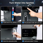 iSpring Sparkling Water Maker with UV, Hot & Cold Countertop Reverse Osmosis Water Filter, PFAS & TDS Removal, Real-Time TDS Monitor, Fits Standard Screw-in CO₂ Cylinders, Model# RCD100SPKHC