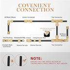 101Pcs Brass Compression Tube Pipe Fittings, Air Nylon Tubing Fittings Assortment Kits 1/4" 1/8" 3/8" 1/2" 5/8" Union/Tee/Elbow/Straight Connector for Industrial Use or Trucks Trailers