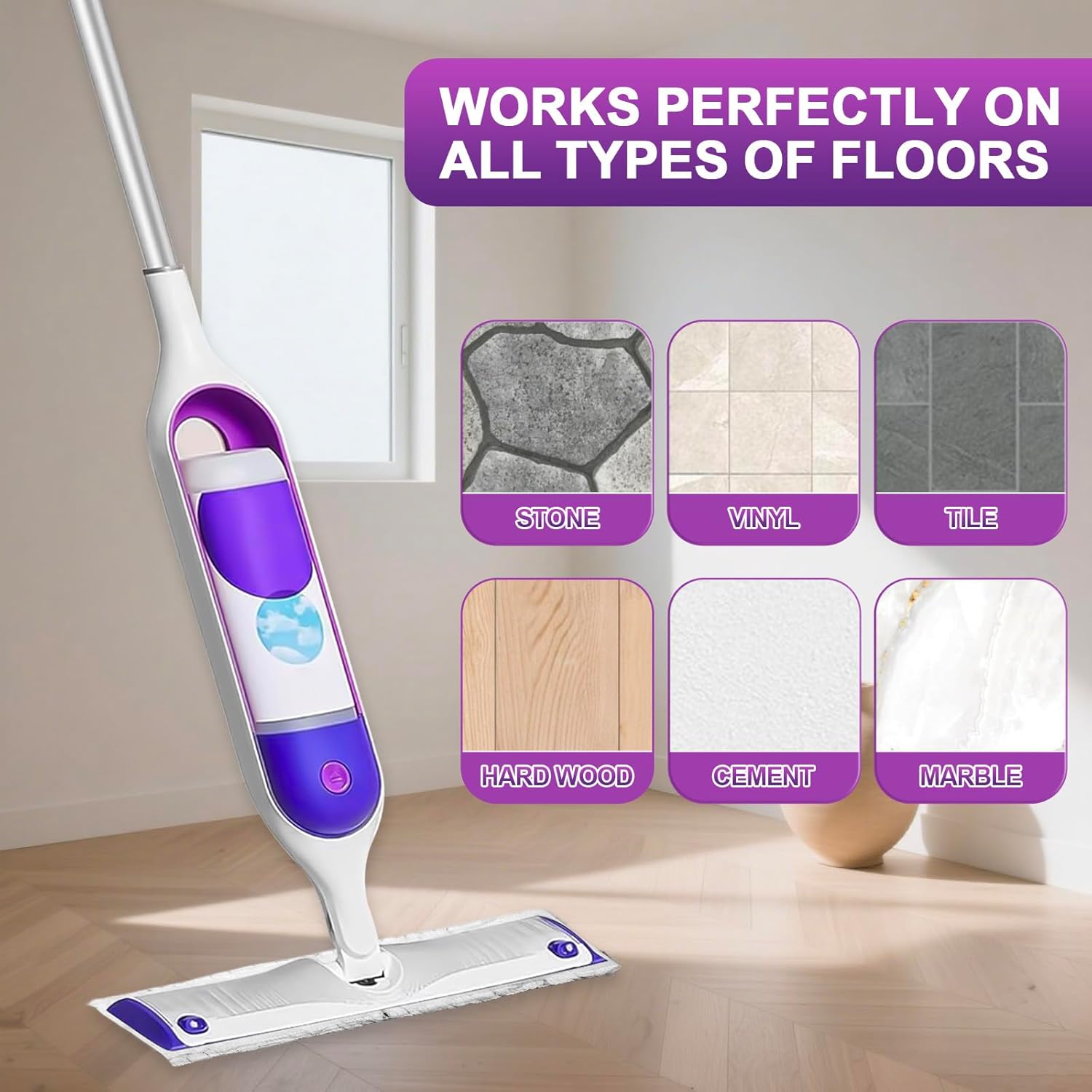 20 Count Disposable Mop Pad Refills for Swiffer Power Mop,Includes 10 Ultra-fine Fiber Mop Pads and 10 Super Absorbent Mop Pads,Compatible with Swiffer Power Mop，Replacement Mop Pad for Floor Cleaning