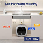 Westinghouse 4 Gallon Electric Mini Tank Water Heater, 120V, 1440W Instant Hot Water for Point of Use, Compact Under Sink & RV Design, Easy Wall/Floor Mount, UL Listed (Gray)