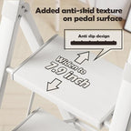 Taranta 3 Step Ladder, Portable Folding Ladder with Wide Pedal, Lightweight Aluminum Step Stool with Convenient Handgrip, 330 lbs Capacity Stepladder for Home, Office - White