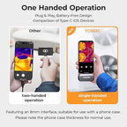 TOPDON TC002C Thermal Camera, 512 x 384 Super Resolution, 256 x 192 IR Resolution, Thermal Imager for iPhone 17/16/15 Series & iPads with Type-C Port, -4°F~1022°F Temp Range, Upgraded Version of TC002