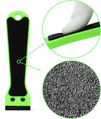 EHDIS 2pcs Plastic Razor Scraper 6-inch Long Handle Adhesive Remover Tool with 100 Double-Edge Blades for Window Tint Vinyl Scraper Decal Sticker Glue Remove (‌Neon-Green)