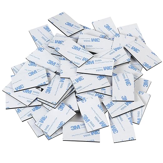 QDiShi 50PCS EVA Double Sided Adhesive Pads Pre-Cut Foam Tape 3x5cm Heavy Duty Mounting Tape Black Super-Sticky Pad Waterproof Self Adhesive Pad for Home Décor & DIY Art Crafts