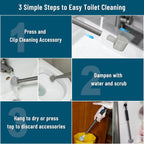 2025 New Pumice Toilet Cleaner 17inch with Handle - Toilet, Pool & Tub Hard Water Stain Remover (1handle+8pumice)