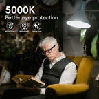 Jensense Edison LED Light Bulbs 8Watt Dimmable Light Bulbs 5000K Daylight White, E26 LED Bulb 60watt Equivalent, Vintage Bulbs 800lm CRI 90 Clear Glass 4 Packs